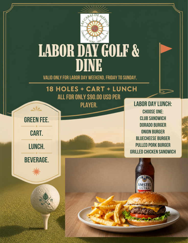 Invitación Virtual Cumpleaños Golf Simple Negro (Medium)